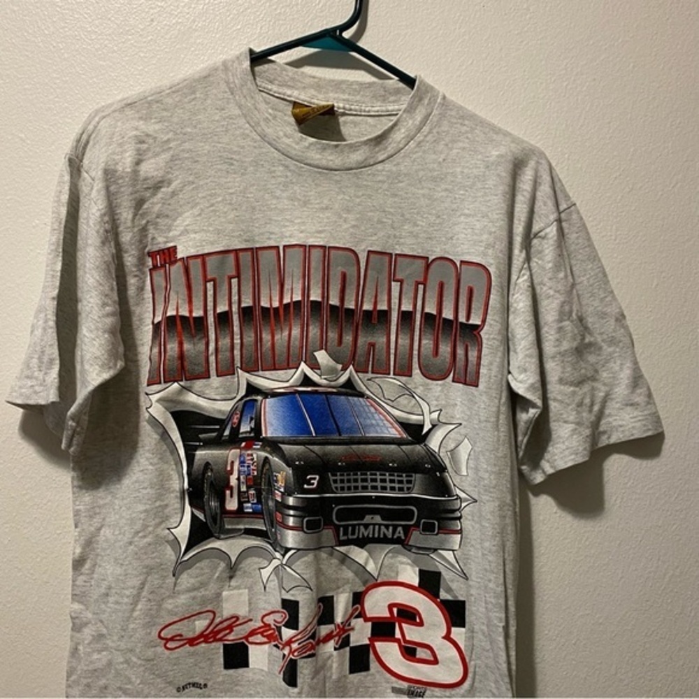 Vintages Shirt The intimidator Dale Earhart Mens Size M Nutmeg Made In‎ U.S.A - Picture 6 of 13